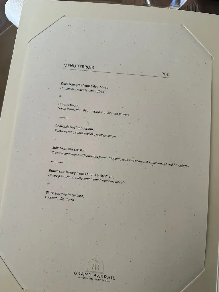 Menu_Restaurant du Grand Barrail_Saint-Émilion_image_4
