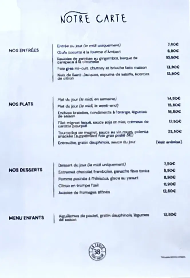 Menu_La Table 38_Saint-Émilion_imagen_4