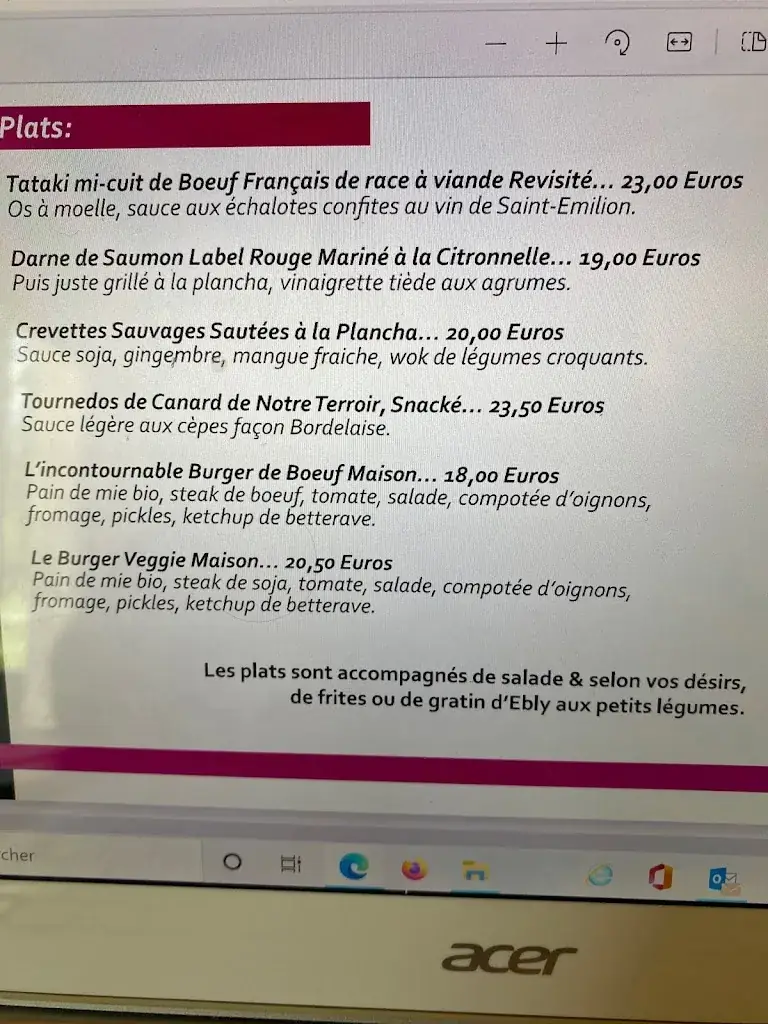 Menu_Le Clos du Roy_Saint-Émilion_image_1