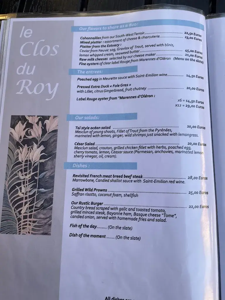 Menu_Le Clos du Roy_Saint-Émilion_image_4