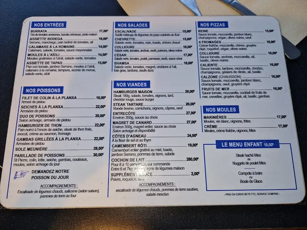 Menü_Le Caliente_Saint-Cyprien_Bild_3