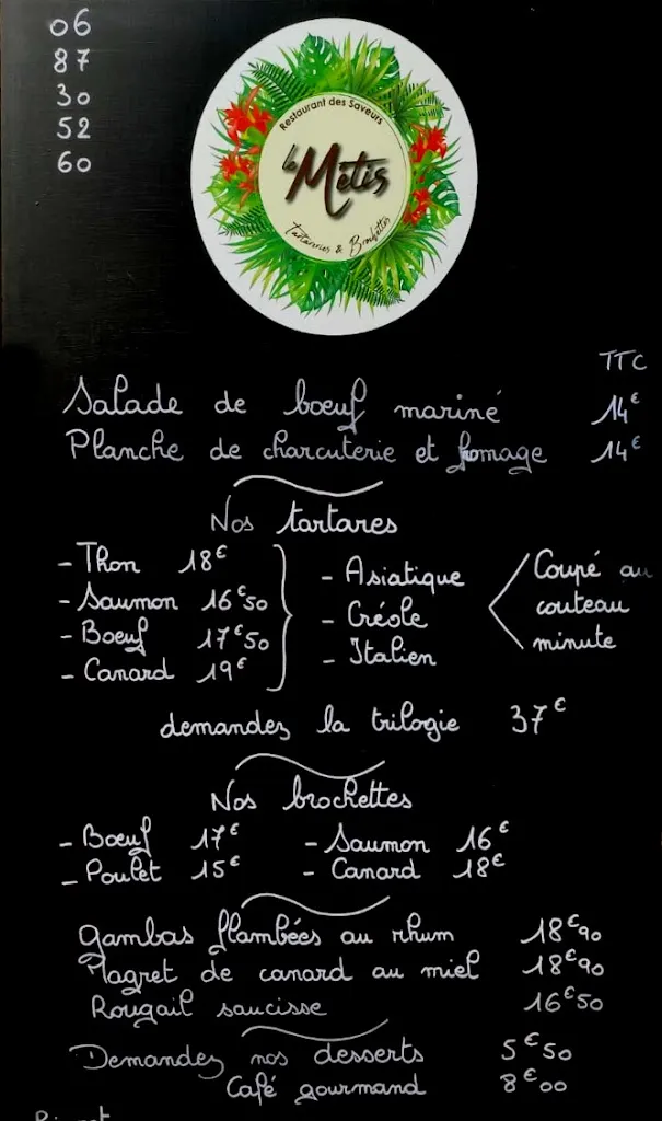 Menu_Le Métis_Saint-Cyprien_immagine_3