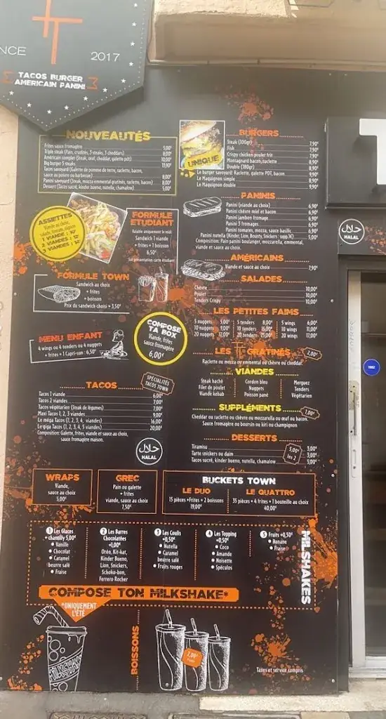 Menu_Tacos Town_Saint-Cyprien_image_1
