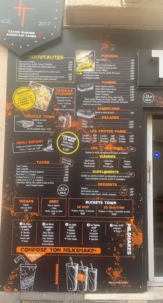 Menu_Tacos Town_Saint-Cyprien_image_3