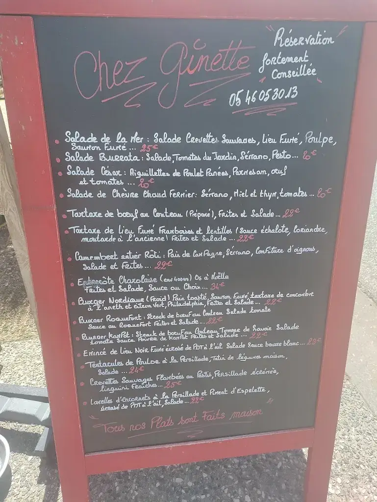 Menu_CHEZ GINETTE_Saint-Georges-de-Didonne_image_1