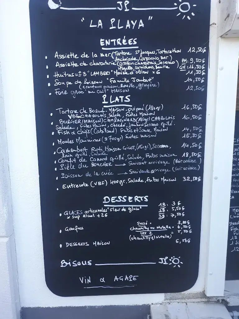 Menu_Restaurant La Playa / Nouveaux gérants_Saint-Georges-de-Didonne_image_3