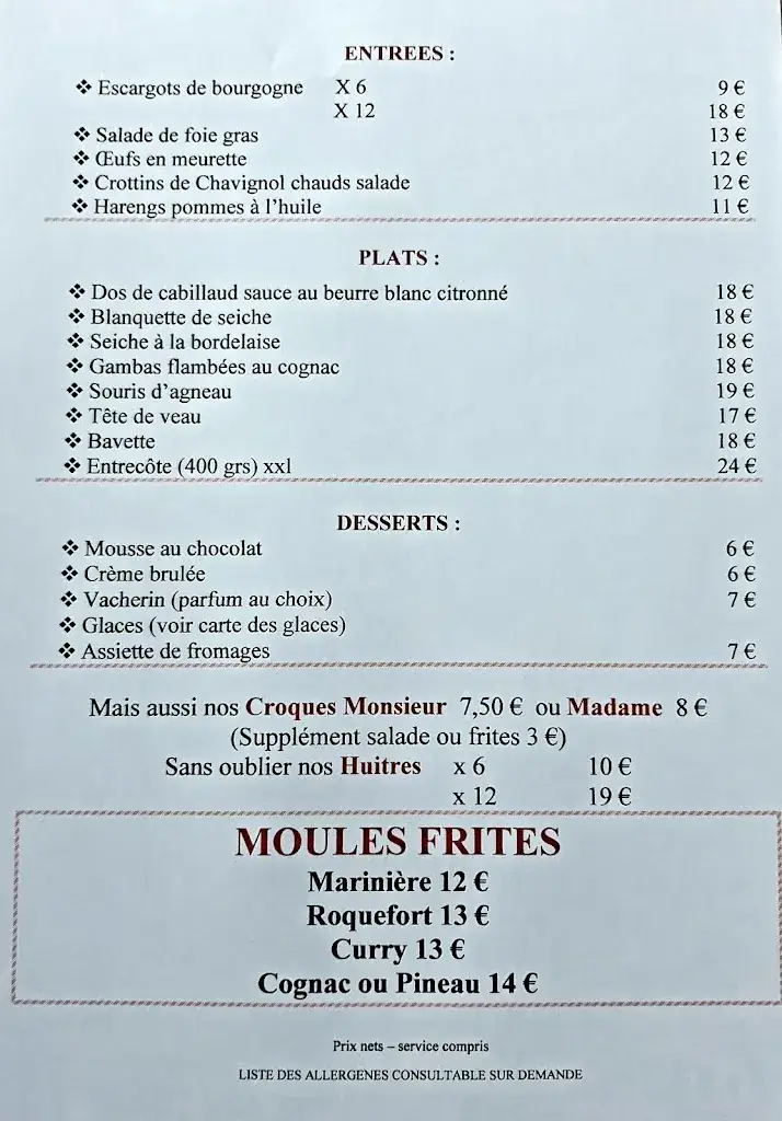 Menu_Le P'tit Bar St-Georges-de-Didonne_Saint-Georges-de-Didonne_image_1