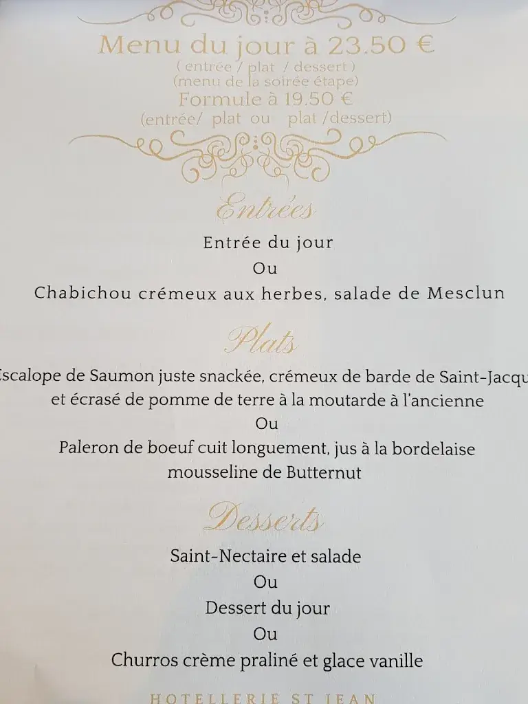 Menu_Hôtellerie Saint Jean_Saint-Jean-de-Thouars_image_4