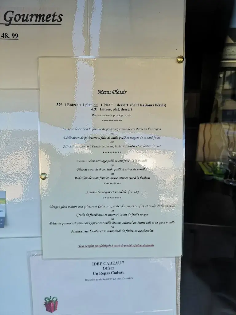 Menu_Au Plaisir des Gourmets_Thouars_image_1