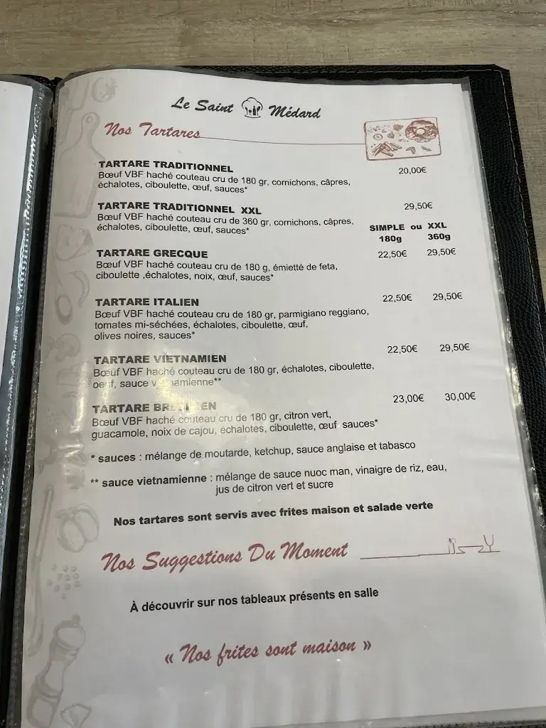 Menu_Le Saint Médard_Thouars_immagine_1