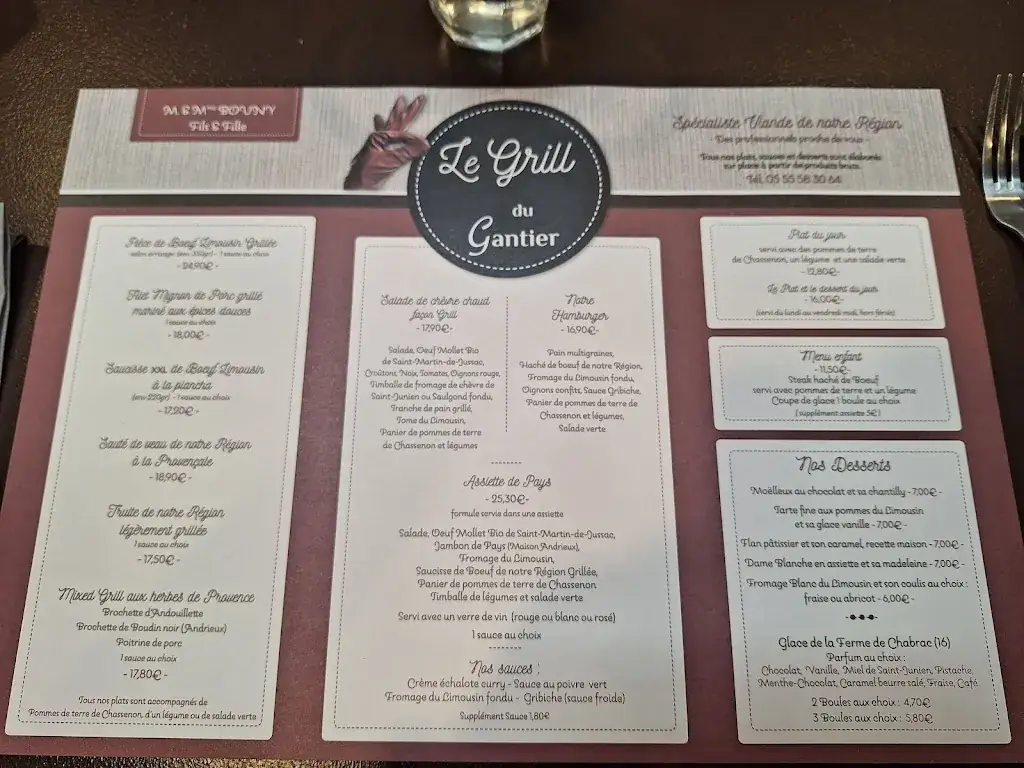 Menu_Le Grill du Gantier_Saint-Junien_immagine_3