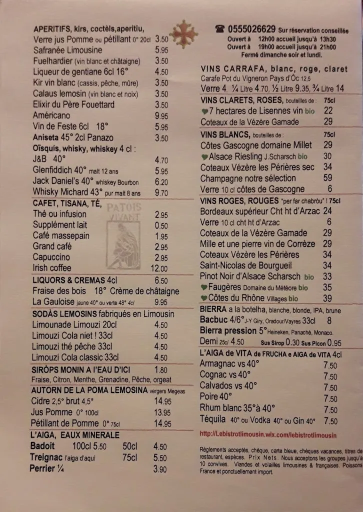 Menu_Le Bistrôt Limousin_Saint-Junien_image_2