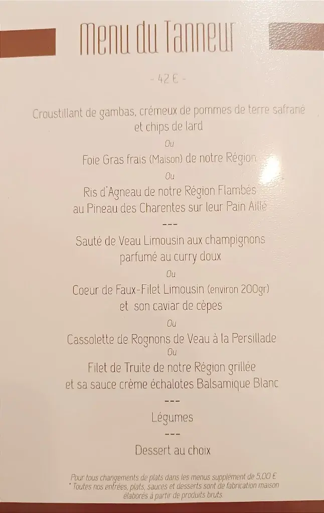 Menu_La Table du Gantier_Saint-Junien_image_1