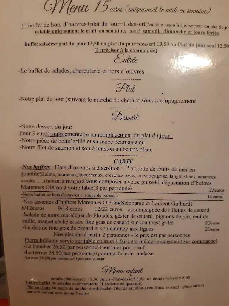 Les Airelles - Apparthôtel les Tilleuls - Restaurant Le Médiéval_Saint-Macaire_menu_image_1