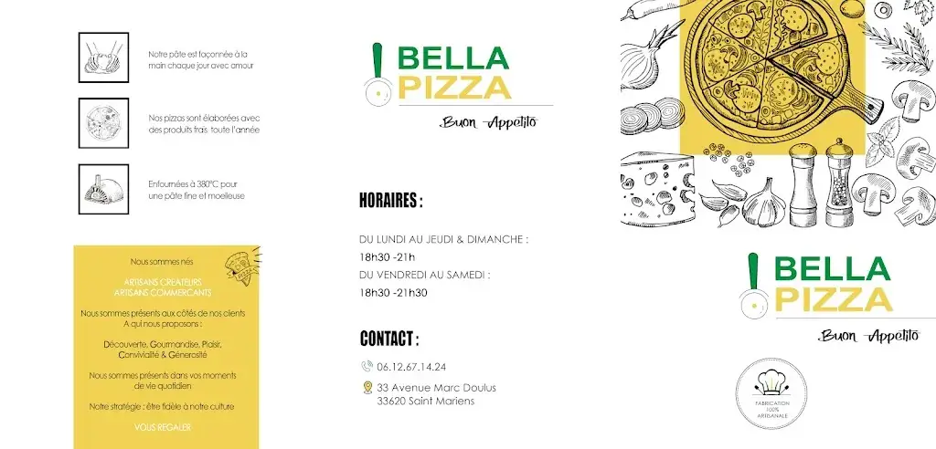 Menu_bella pizza saint mariens_Saint-Mariens_image_4