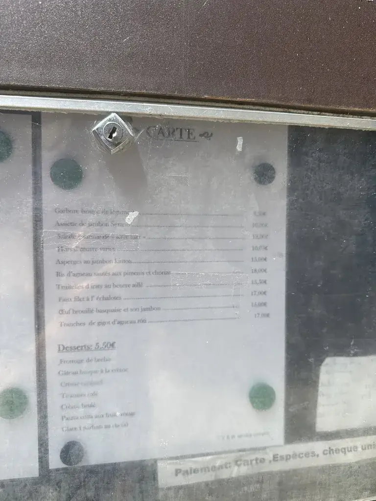 Menu_Restaurant Oillarburu_Saint-Jean-Pied-de-Port_image_1