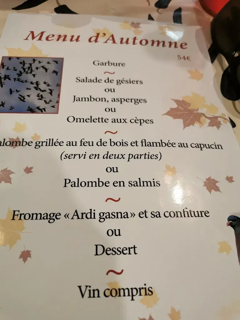Menu_Restaurant La Vieille Auberge - Chez Dédé_Saint-Jean-Pied-de-Port_image_2