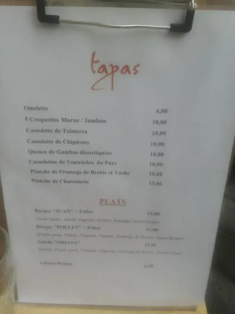 Menu_Cave Des Etats de Navarre_Saint-Jean-Pied-de-Port_image_1