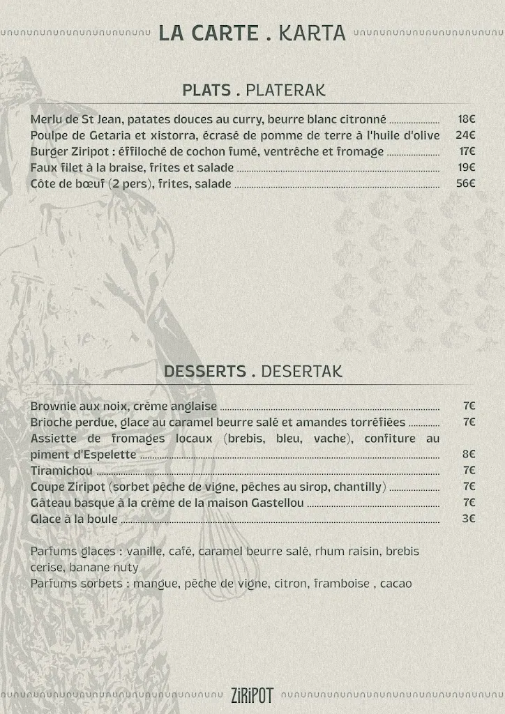 Menu_Ziripot . Restaurant & Bar_Saint-Jean-Pied-de-Port_image_2