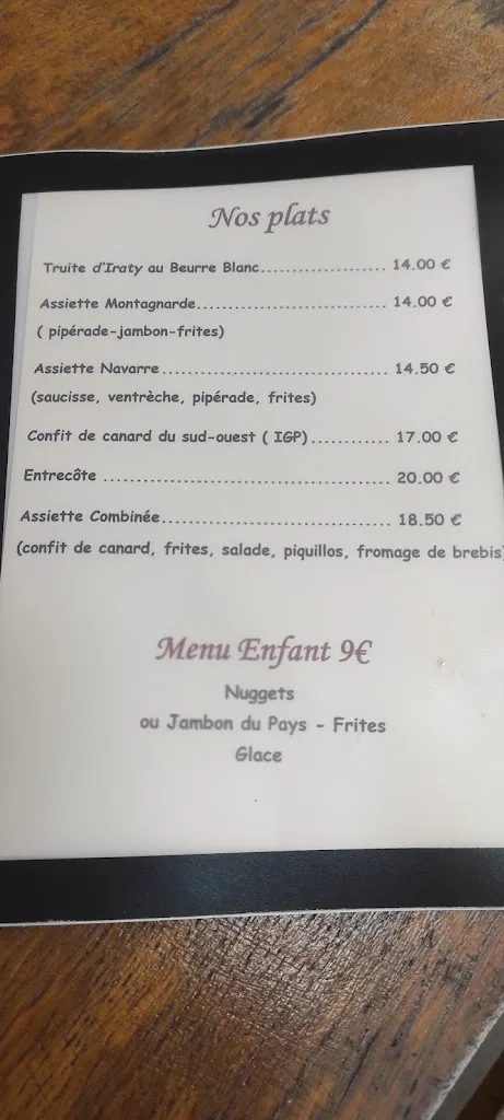 Menu_Café de Navarre_Saint-Jean-Pied-de-Port_image_2