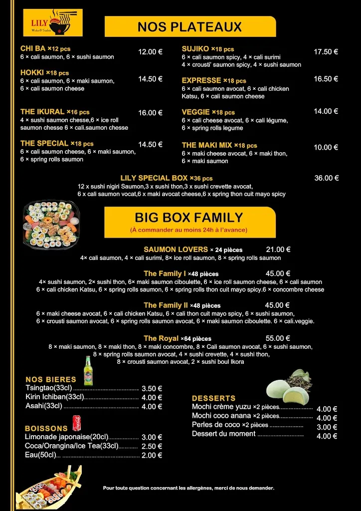 Menu_Lily woks & sushis- Saint Jean Pied De Port_Saint-Jean-Pied-de-Port_image_1