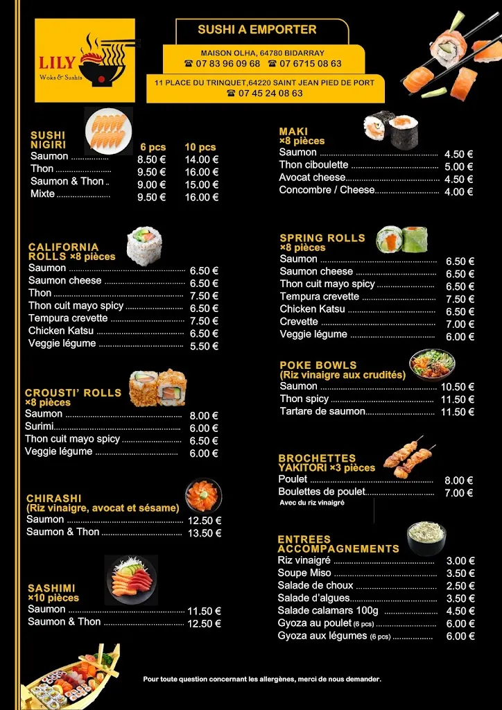 Menu_Lily woks & sushis- Saint Jean Pied De Port_Saint-Jean-Pied-de-Port_image_2