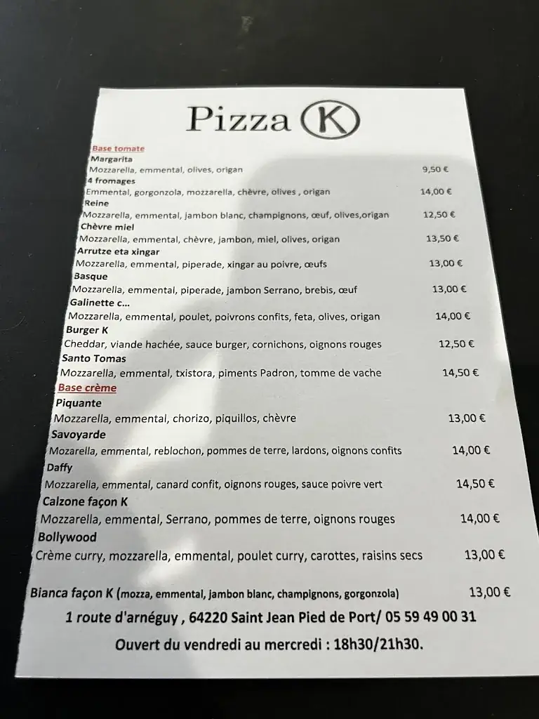 Menu_Pizza K_Saint-Jean-Pied-de-Port_image_2