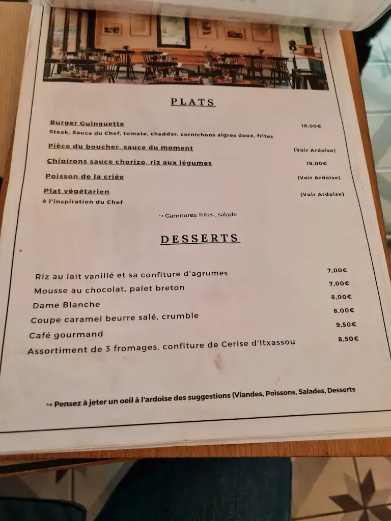 Menu_Restaurant La Guinguette - La Marquèze_Josse_image_4