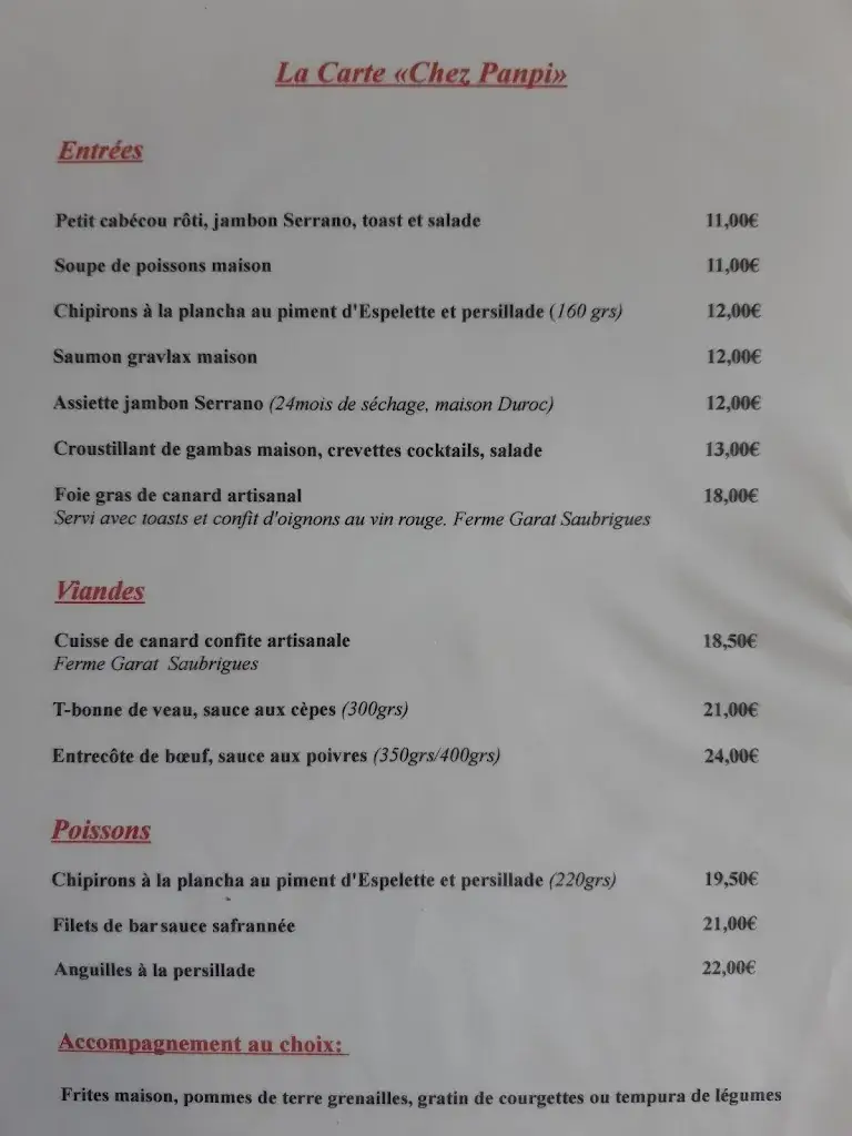 Menu_Bar Restaurant Pizzeria. 