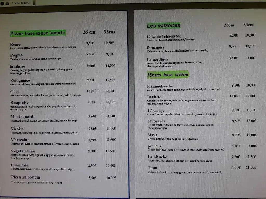 Menu_Restaurant Les Arcades_Saint-Martin-de-Hinx_image_1
