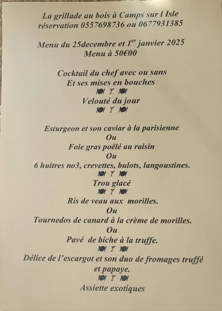 Menu_La Grillade Au Bois_Camps-sur-l'Isle_image_1