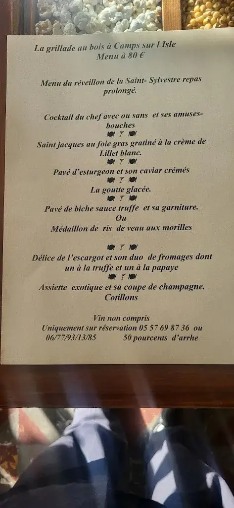 Menu_La Grillade Au Bois_Camps-sur-l'Isle_image_2