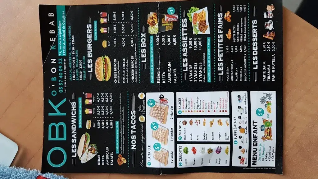 Menu_OBK O' Bon Kebab_Saint-Médard-de-Guizières_image_4