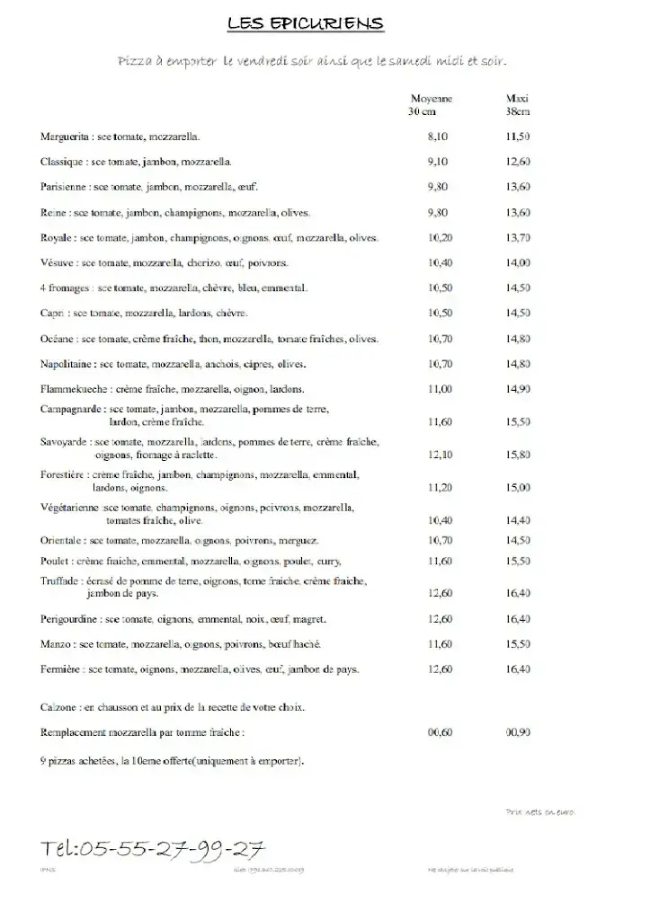 Menu_Les Epicuriens_Saint-Germain-les-Vergnes_image_1