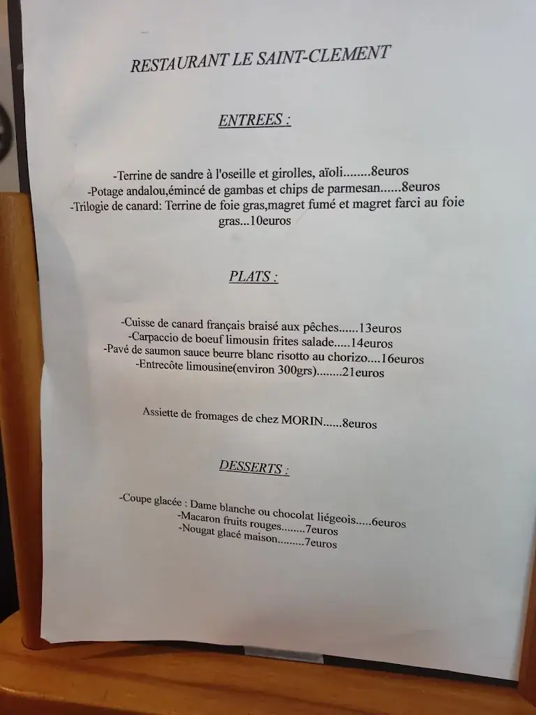 Menu_LE SAINT-CLEMENT_Saint-Clément_image_1