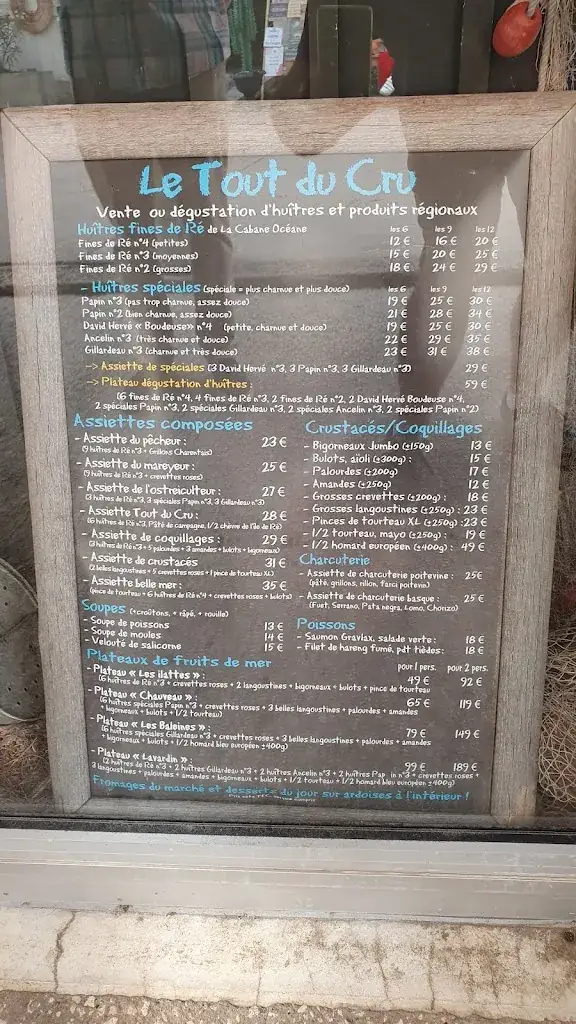 Menu_LE TOUT DU CRU - ILE DE RE_Saint-Martin-de-Ré_image_3