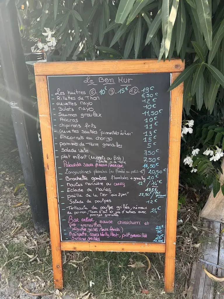 Menu_Ben-Hur Char a Huitres_Saint-Martin-de-Ré_image_1