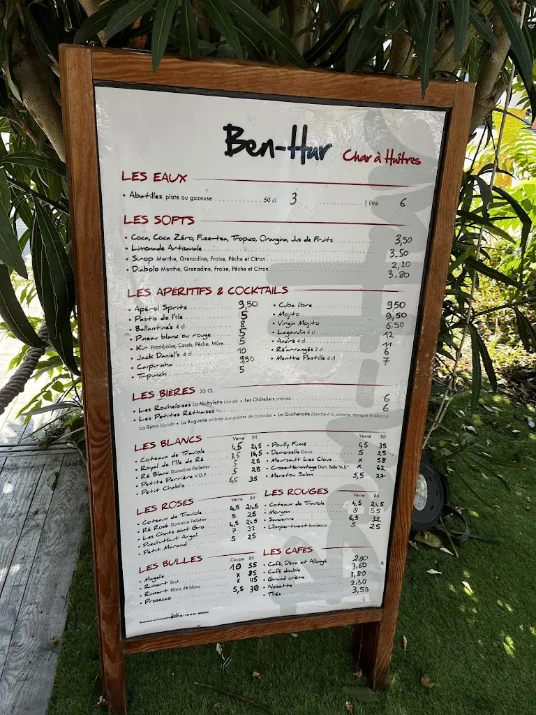 Menu_Ben-Hur Char a Huitres_Saint-Martin-de-Ré_image_3