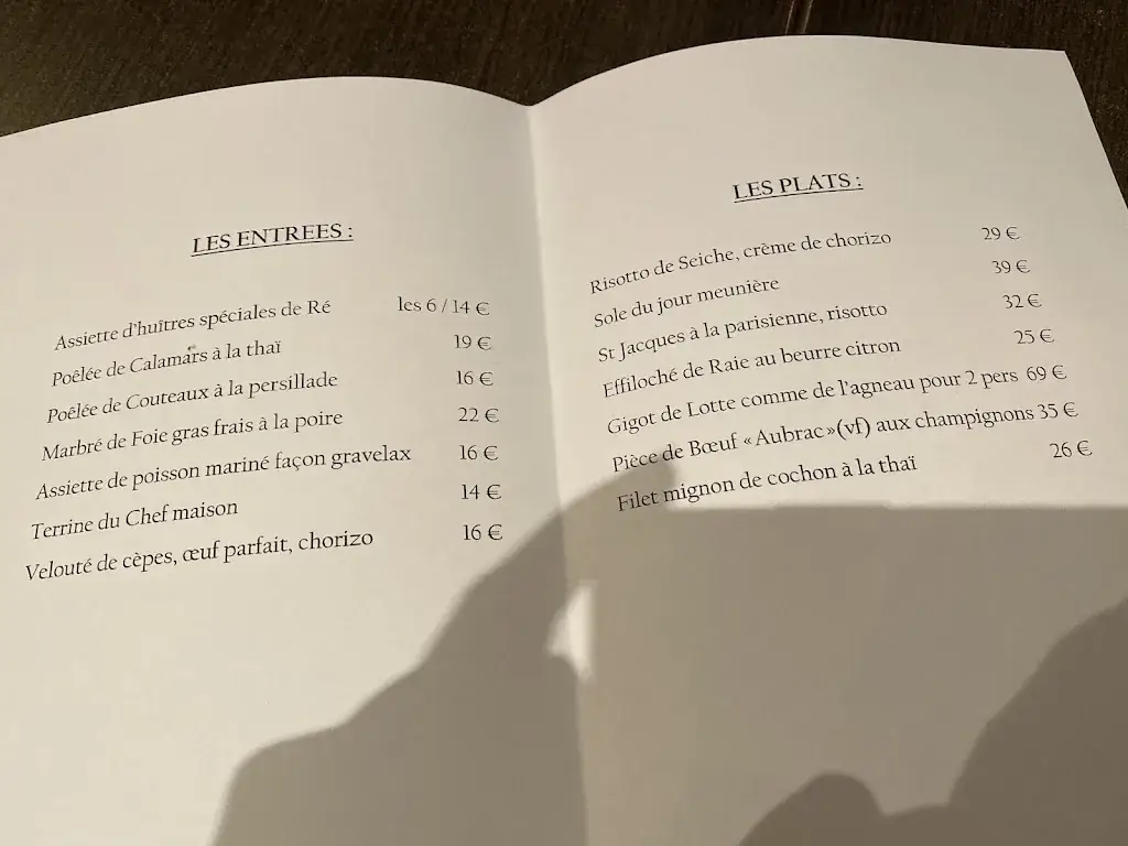 Menu_A Côté de Chez Fred_Saint-Martin-de-Ré_image_4