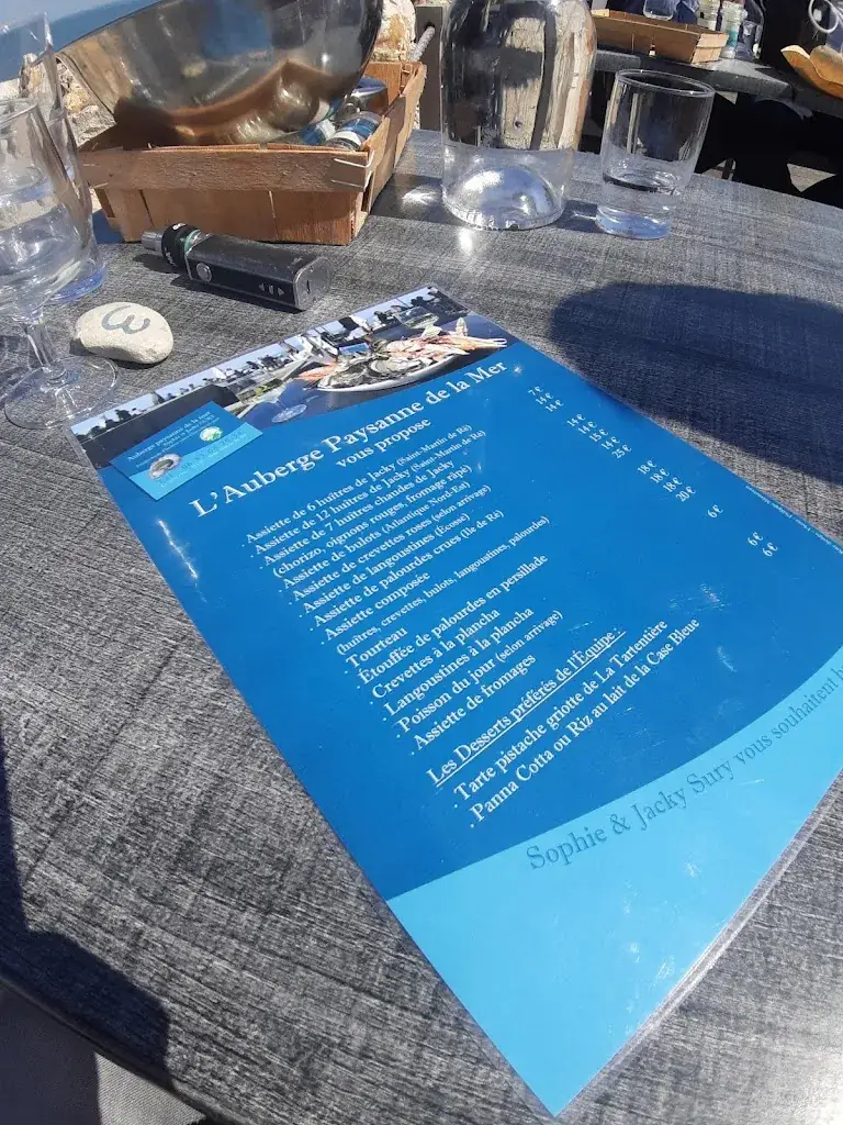Menu_Auberge paysanne de la mer_Saint-Martin-de-Ré_image_3