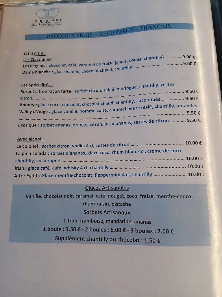 Menu_Le bistrot du phare_Saint-Palais-sur-Mer_immagine_4