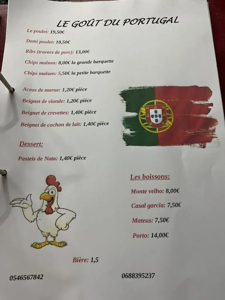 Menu_Le gout du Portugal_Saint-Rogatien_image_1