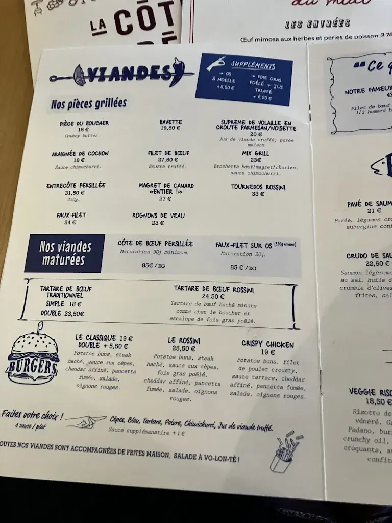 Menu_La Côte & l'Arête - Le Mans_Saint-Saturnin_image_2