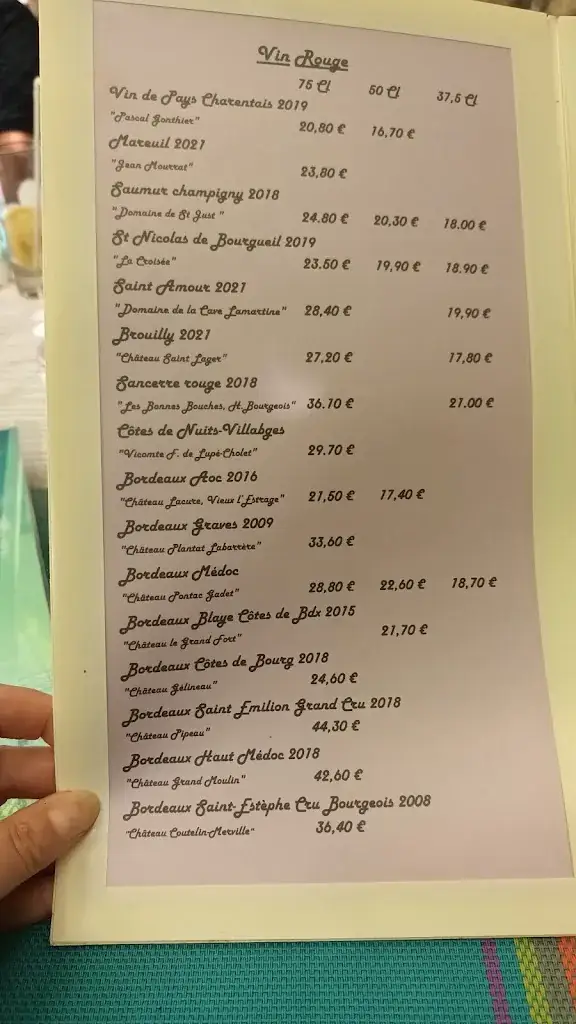 Menu_Auberge des Glycines_Taillebourg_image_4