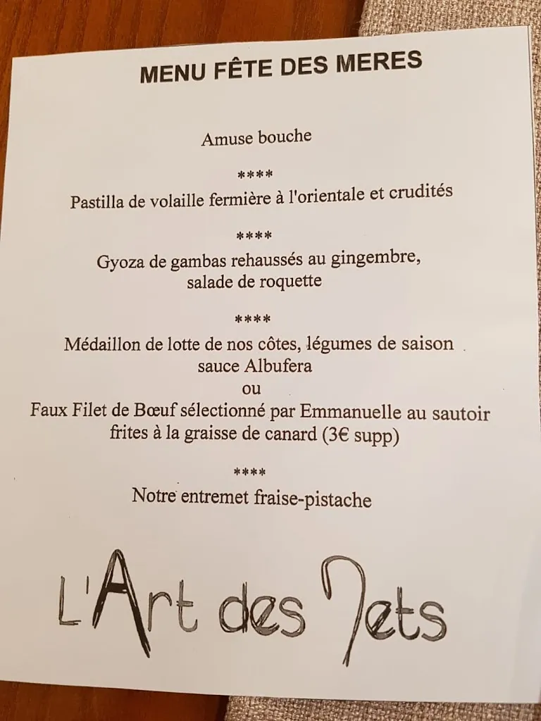 Menu_L’Art des Mets_Saint-Sever_image_1