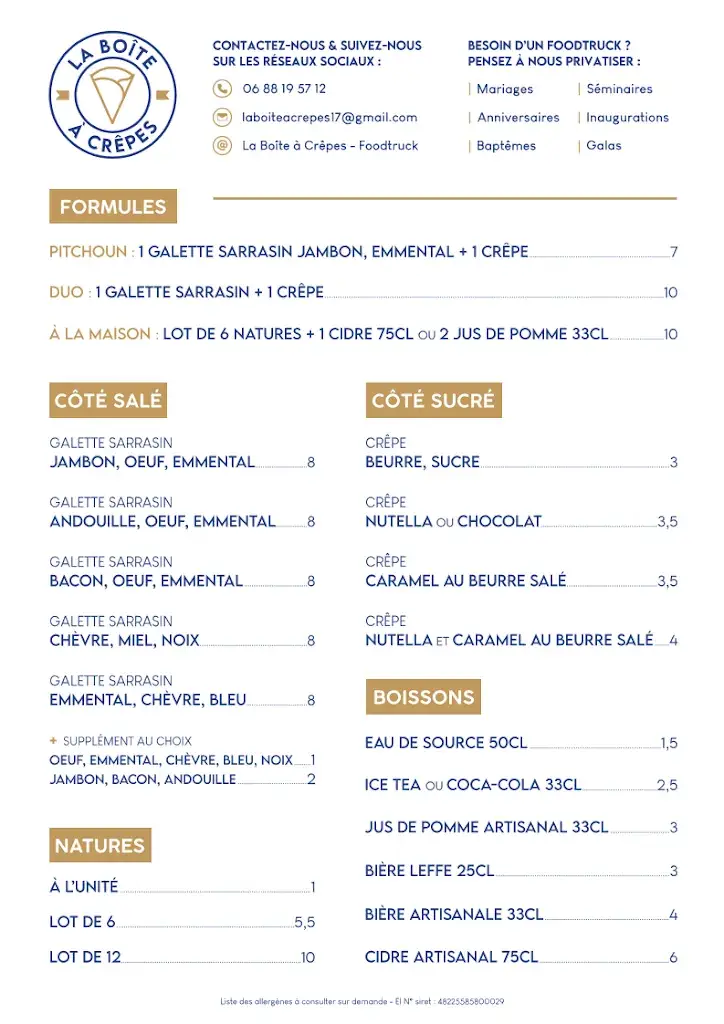 Menu_Foodtruck La Boîte à Crêpes_Saint-Sulpice-de-Royan_immagine_1