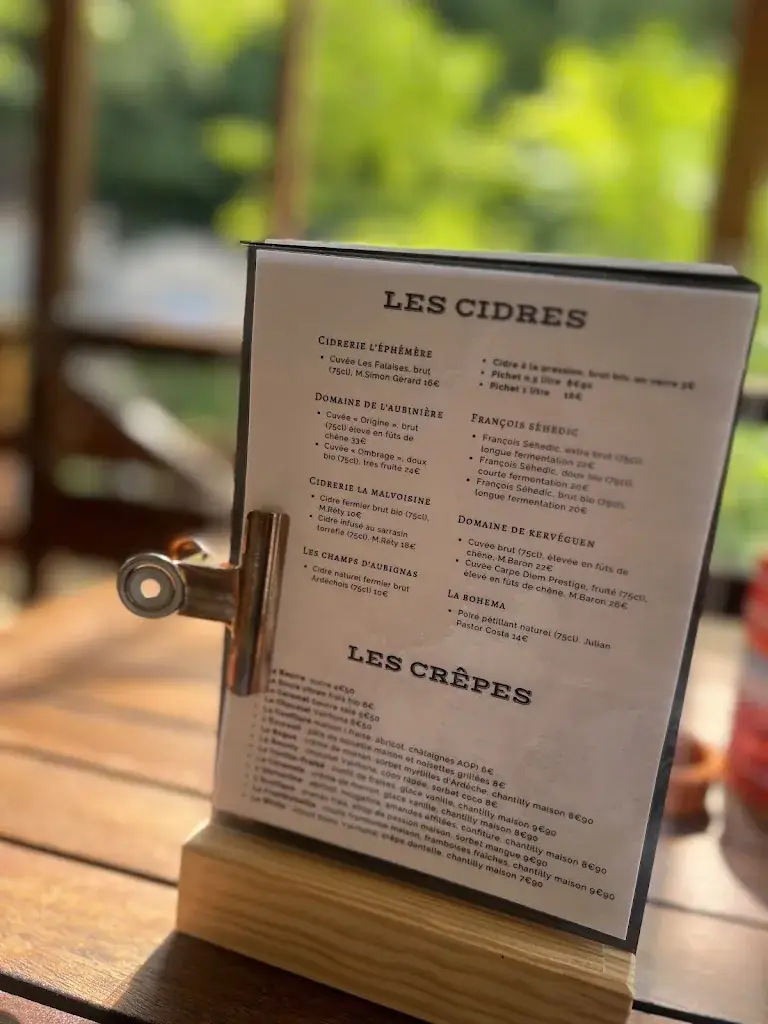 Menu_Crêperie restaurant Koforobe Largentiere_Largentière_image_1