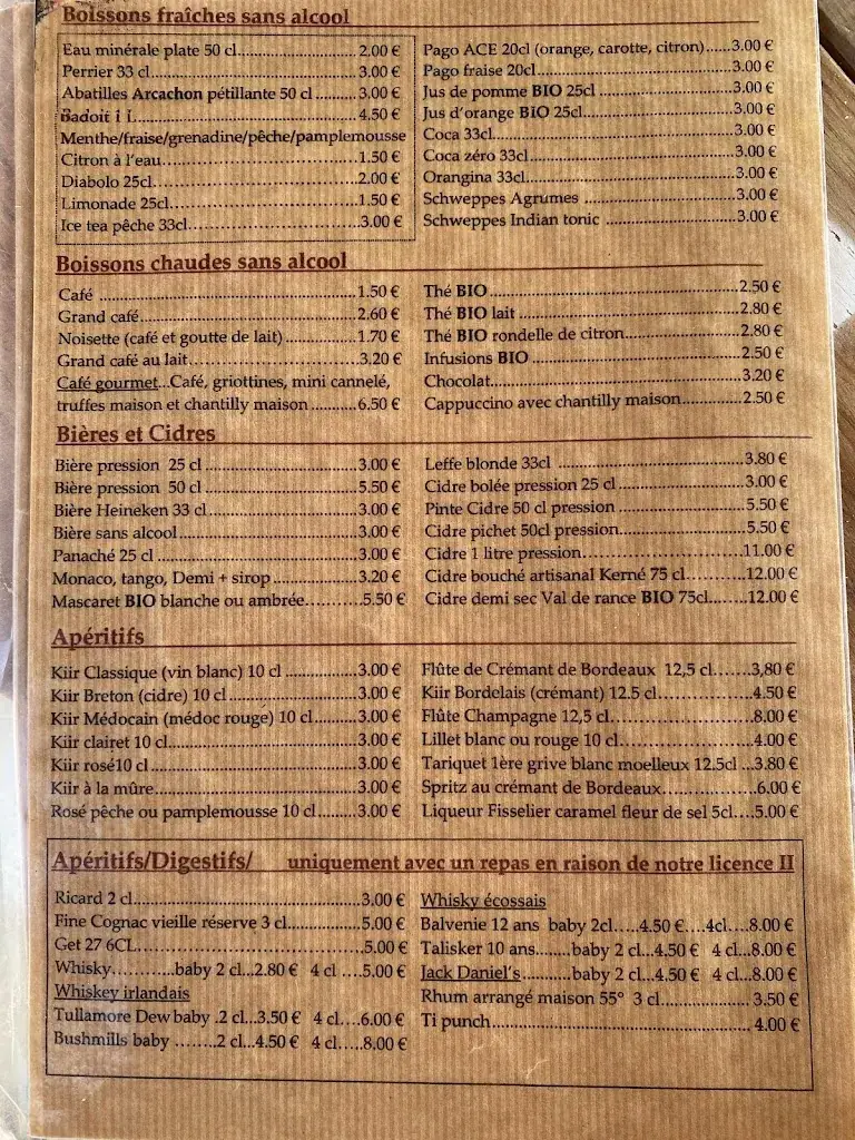 Menu_La Cabane du Port_Saint-Vivien-de-Médoc_image_4