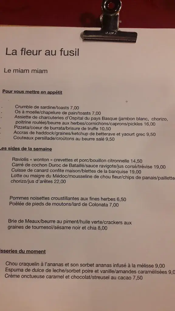 Menu_La Fleur Au Fusil_Saint-Vivien-de-Médoc_image_3