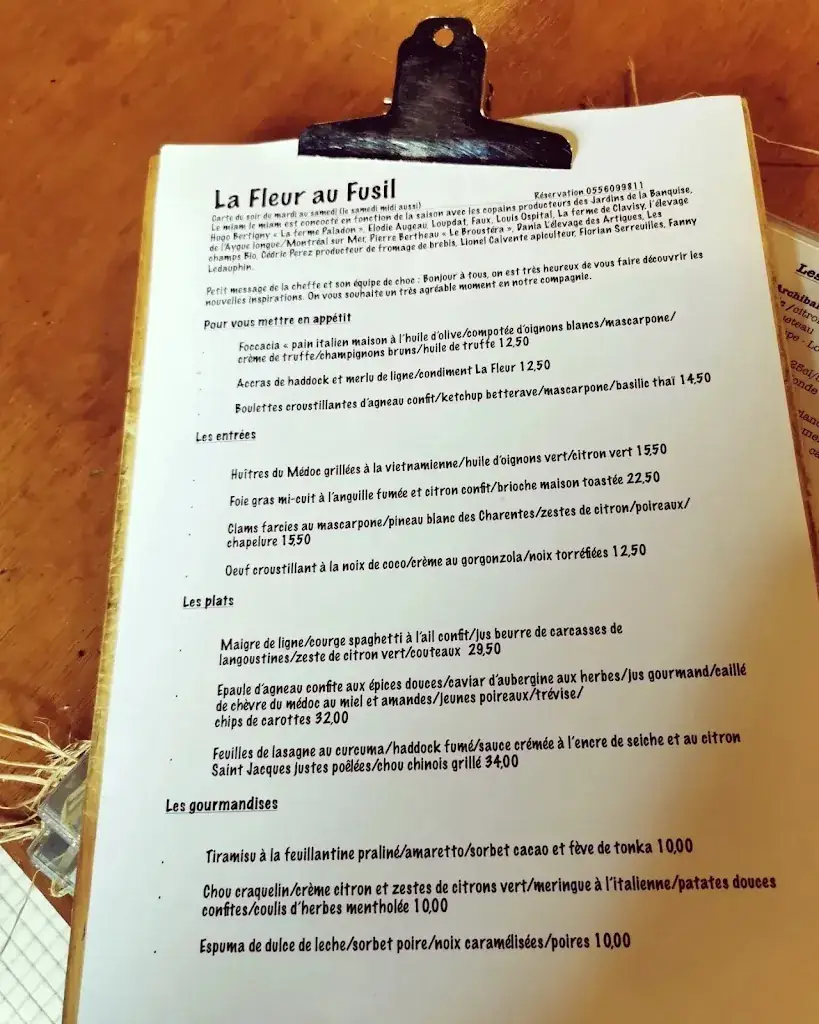 Menu_La Fleur Au Fusil_Saint-Vivien-de-Médoc_image_4